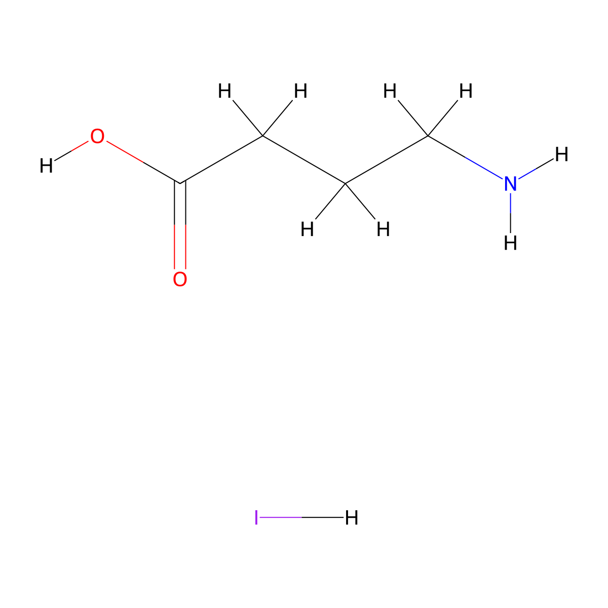 4-Aminobutyric Acid Hydroiodide molecular structure, CAS 2096495-60-0