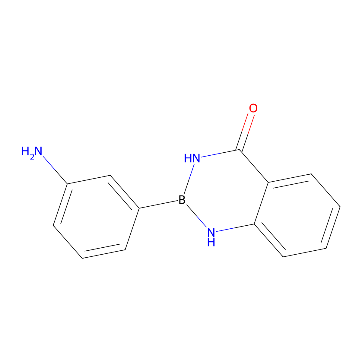 2-(3-Aminophenyl)-2,3-dihydrobenzo[d][1,3,2]diazaborinin-4(1H)-one molecular structure, CAS 2096499-42-0