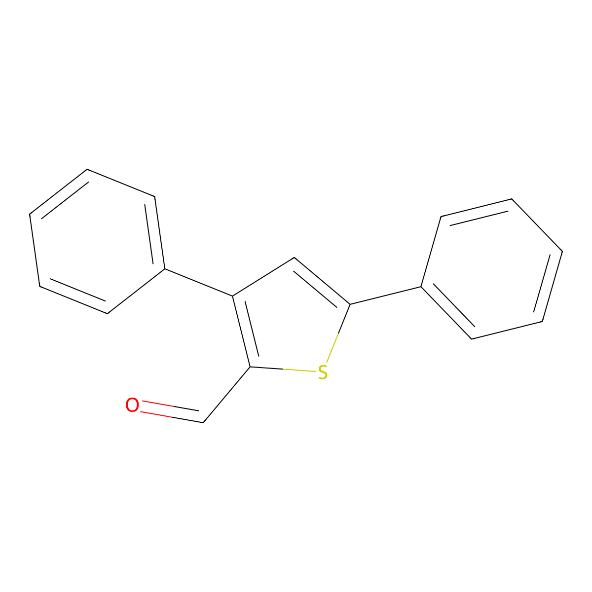 3,5-Diphenylthiophene-2-carbaldehyde molecular structure, CAS 20965-10-0