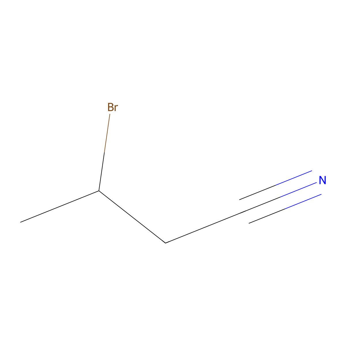 3-Bromobutyronitrile molecular structure, CAS 20965-20-2