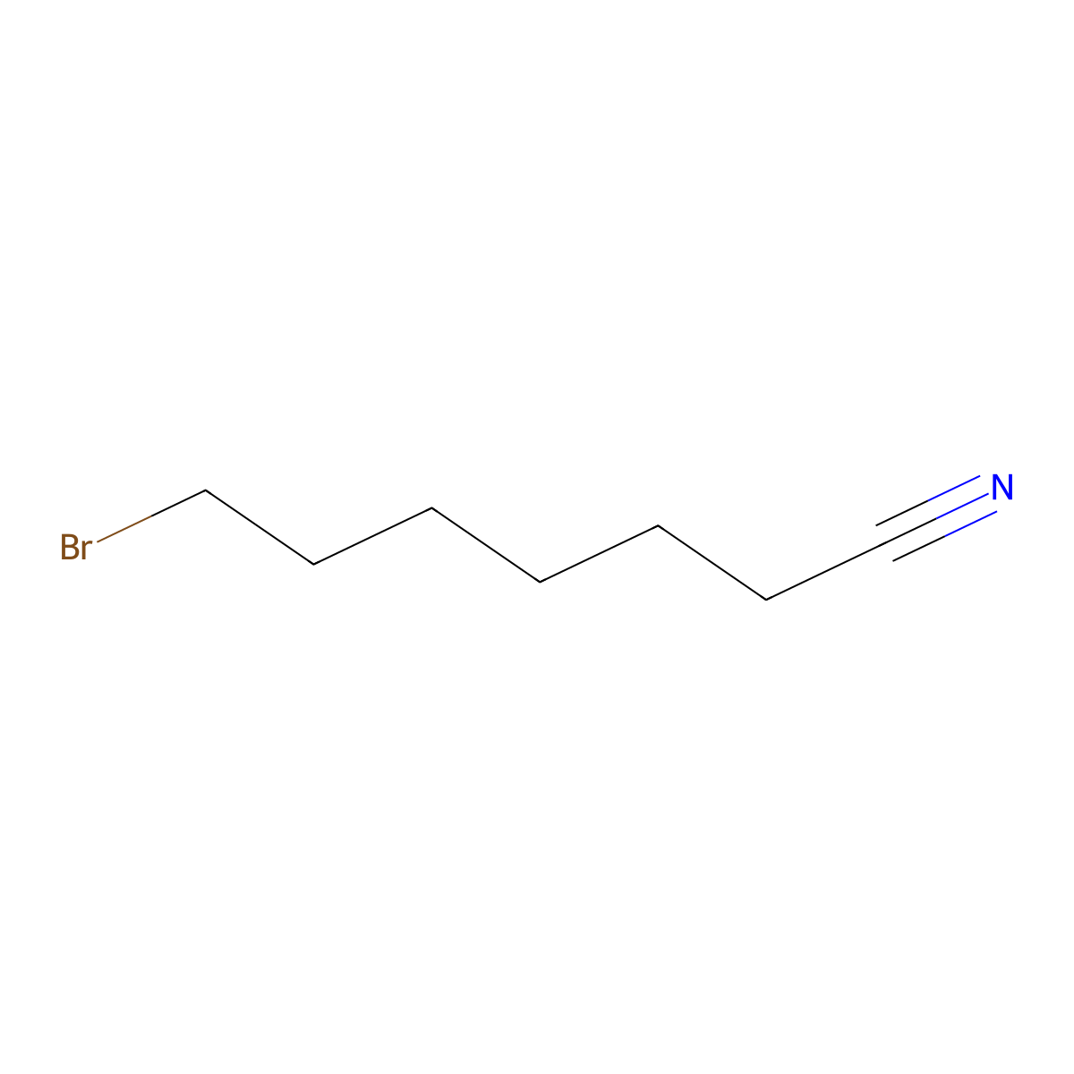 Heptanenitrile, 7-bromo- molecular structure, CAS 20965-27-9