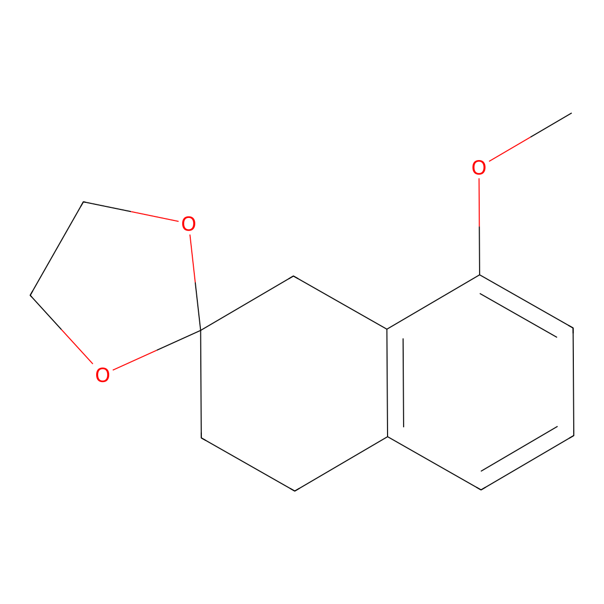8'-Methoxy-3',4'-dihydro-1'h-spiro[1,3-dioxolane-2,2'-naphthalene] molecular structure, CAS 20965-38-2