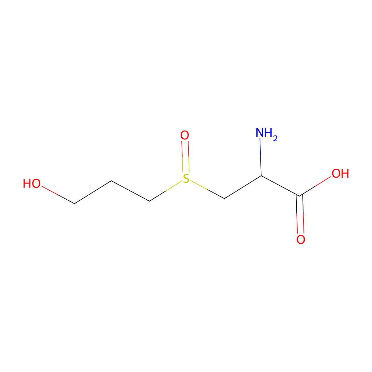 (2R)-2-Amino-3-((3-hydroxypropyl)sulfinyl)propanoic acid molecular structure, CAS 209665-22-5