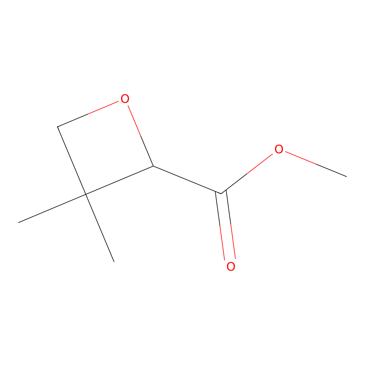 Methyl 3,3-dimethyloxetane-2-carboxylate molecular structure, CAS 20967-50-4