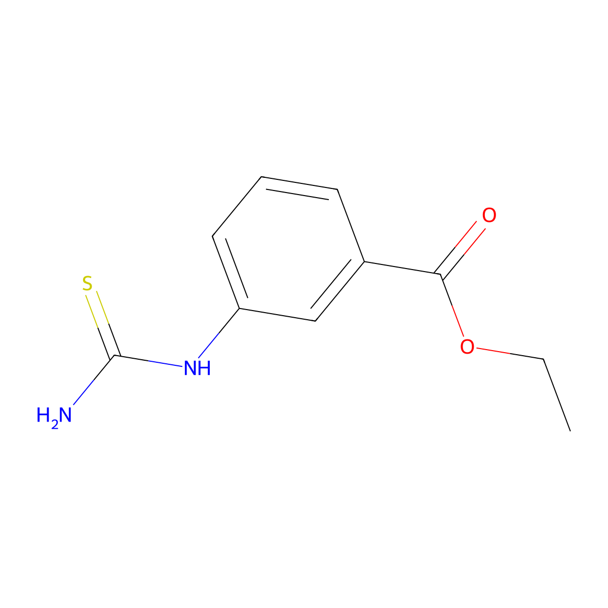 Ethyl 3-(carbamothioylamino)benzoate molecular structure, CAS 20967-87-7