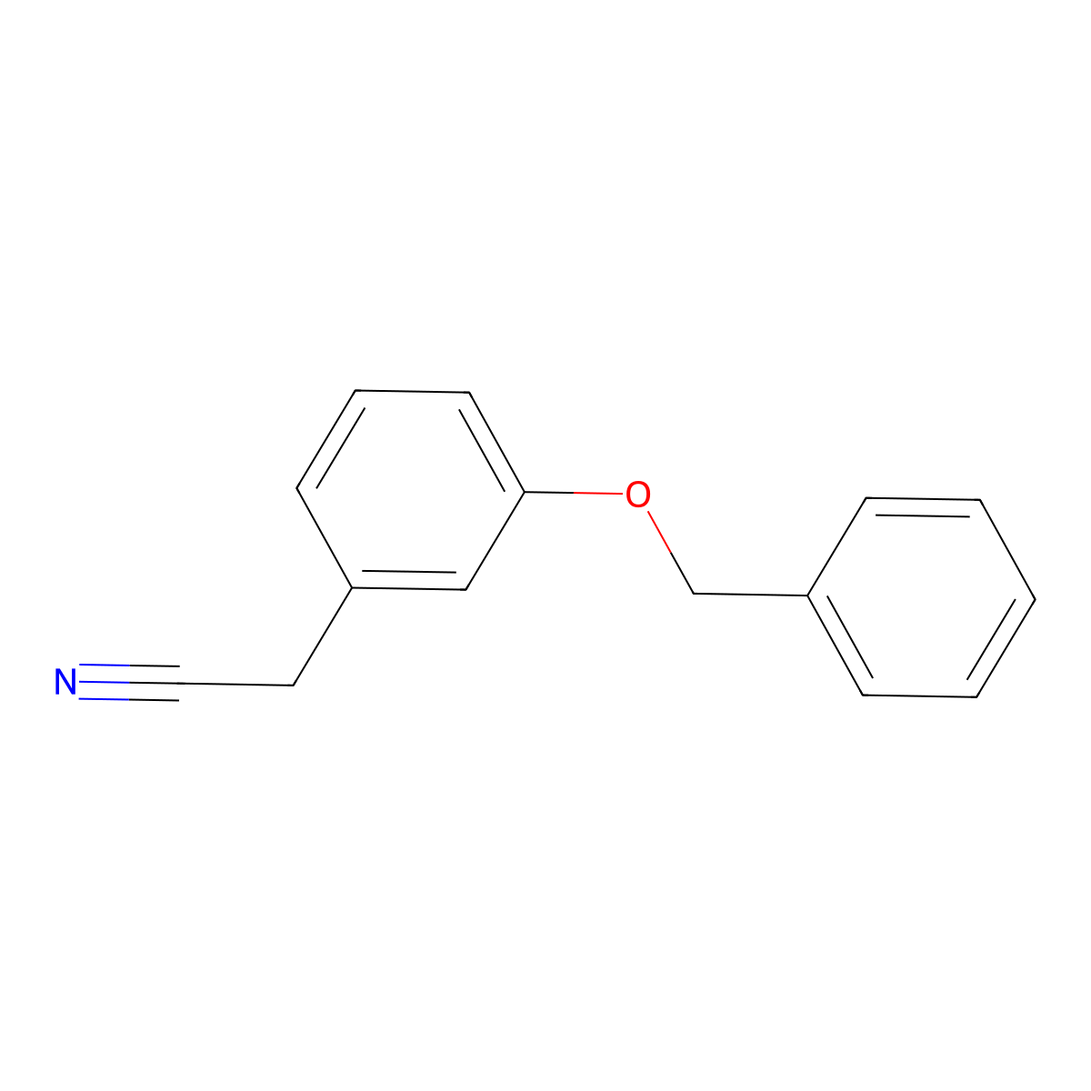 3-Benzyloxyphenylacetonitrile molecular structure, CAS 20967-96-8