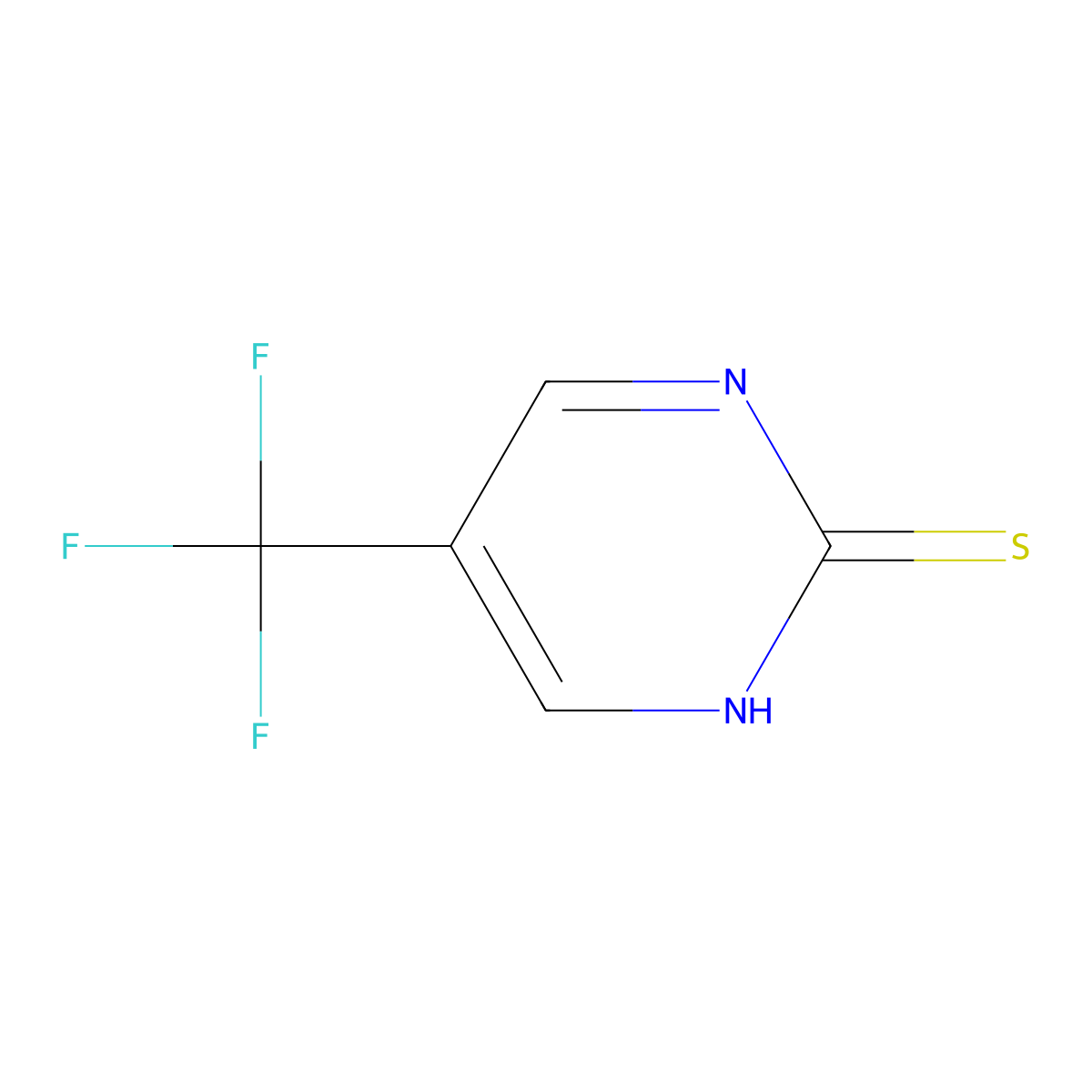 5-(trifluoromethyl)pyrimidine-2(1H)-thione molecular structure, CAS 209671-15-8