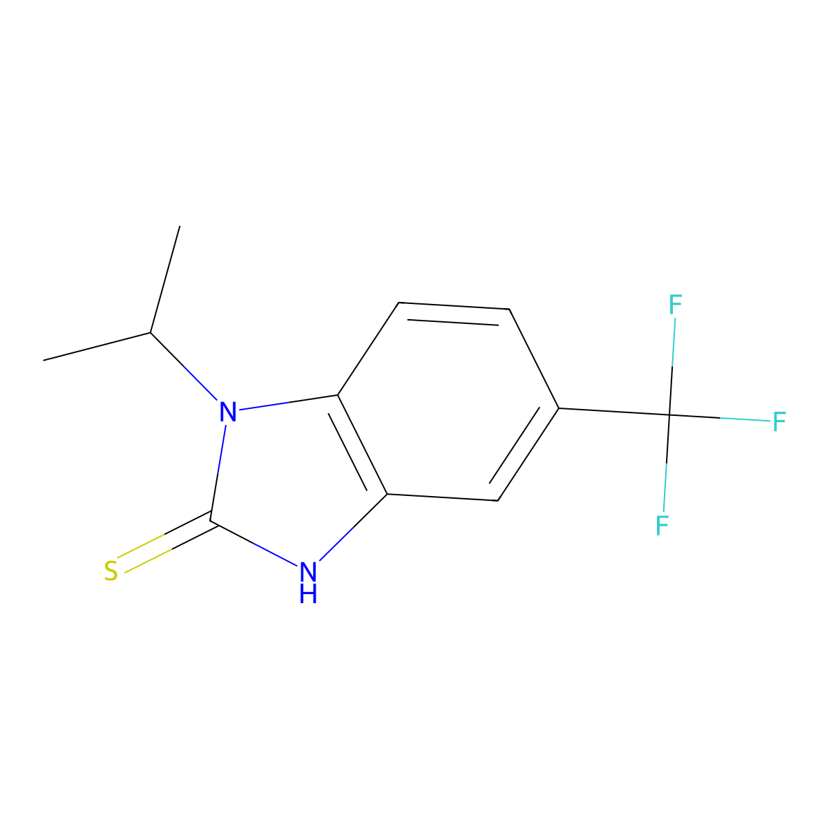 1,3-Dihydro-1-(1-methylethyl)-5-(trifluoromethyl)-2H-benzimidazole-2-thione molecular structure, CAS 209671-17-0