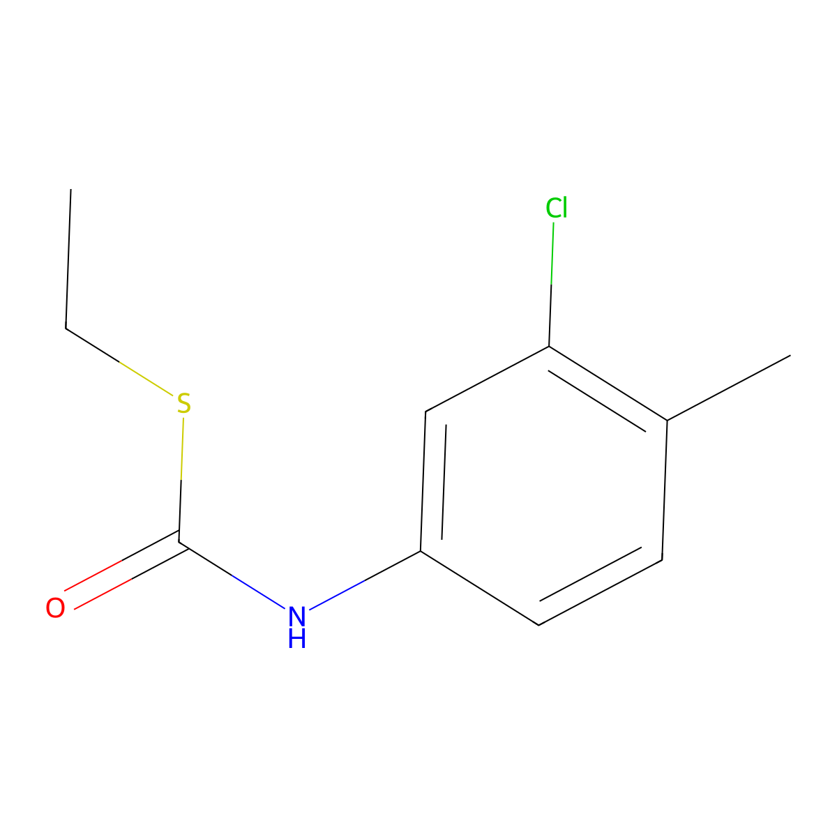 Ethyl 3-Chloro-4-methylthiolcarbanilate molecular structure, CAS 209683-36-3