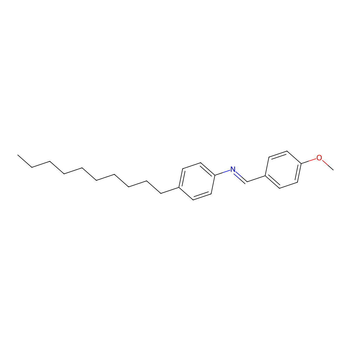 p-Methoxybenzylidene p-decylaniline molecular structure, CAS 209683-41-0