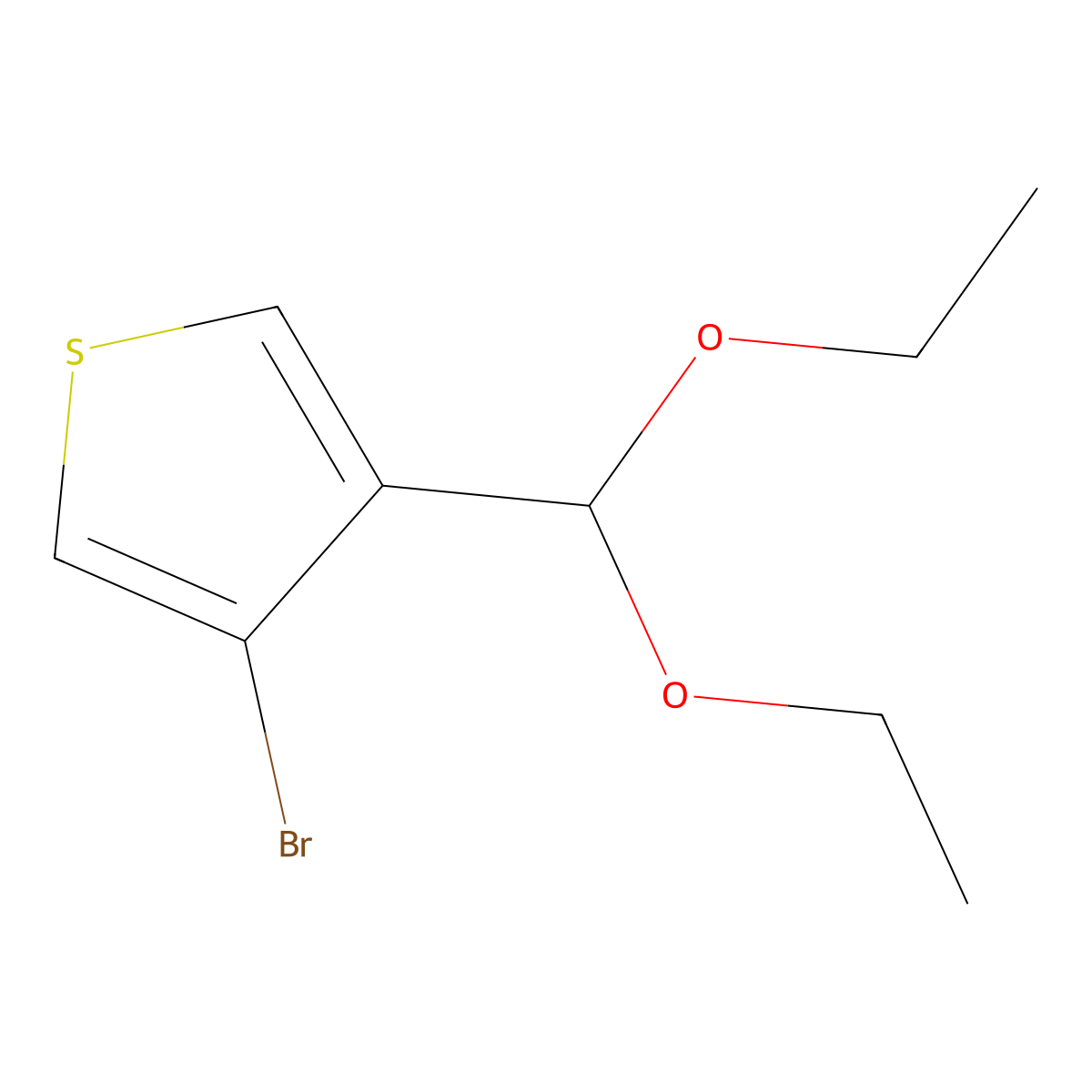 Bromo-4-(diethoxymethyl)-thiophene molecular structure, CAS 20969-32-8