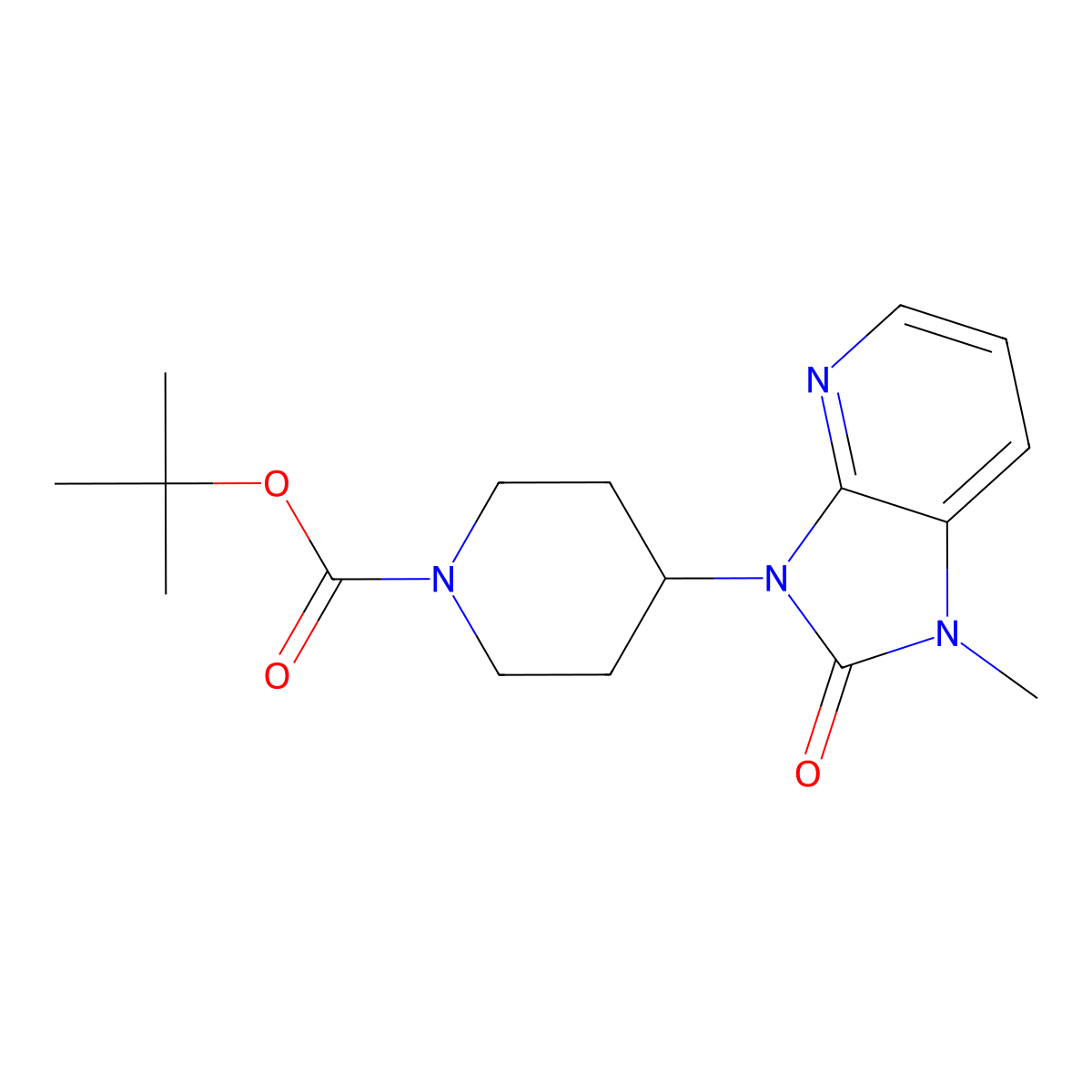 Tert-butyl 4-(1-methyl-2-oxo-1,2-dihydro-3h-imidazo[4,5-b]pyridin-3-yl)-1-piperidinecarboxylate molecular structure, CAS 2096985-24-7