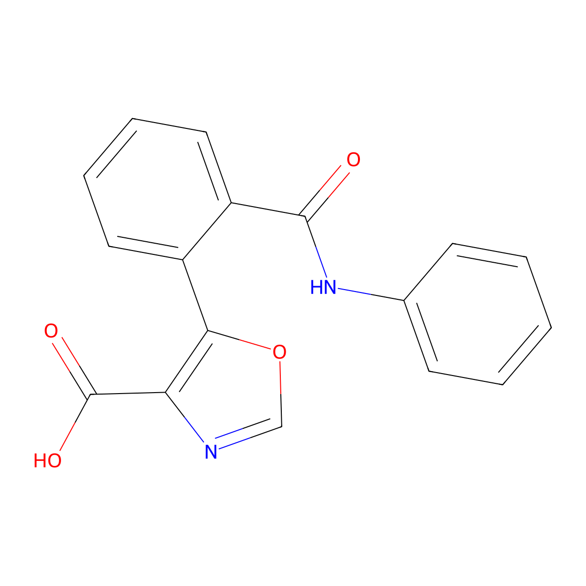 5-[2-(Anilinocarbonyl)phenyl]-1,3-oxazole-4-carboxylic acid molecular structure, CAS 2096985-31-6