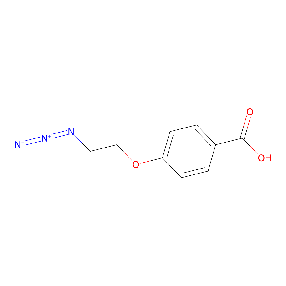 4-(2-Azidoethoxy)benzoic acid molecular structure, CAS 2096985-46-3
