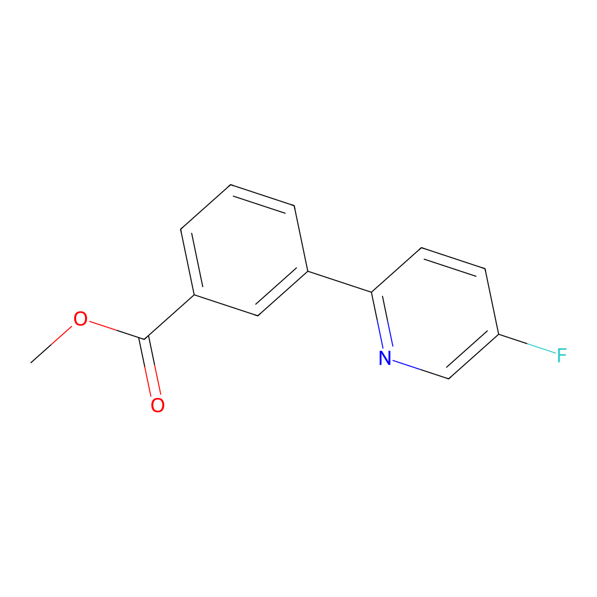 Benzoic acid, 3-(5-fluoro-2-pyridinyl)-, methyl ester molecular structure, CAS 2096985-80-5