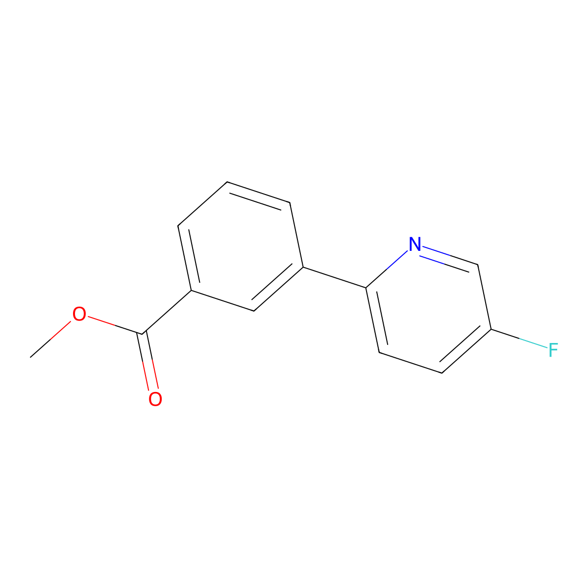 Benzoic acid, 3-(5-fluoro-2-pyridinyl)-, methyl ester molecular structure, CAS 2096985-80-5