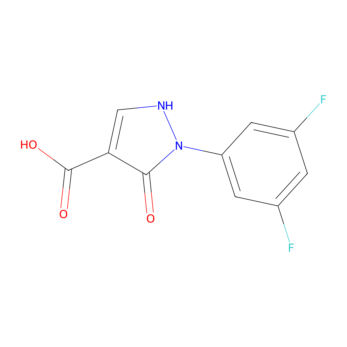 1-(3,5-Difluorophenyl)-5-hydroxy-1h-pyrazole-4-carboxylic acid molecular structure, CAS 2096986-06-8
