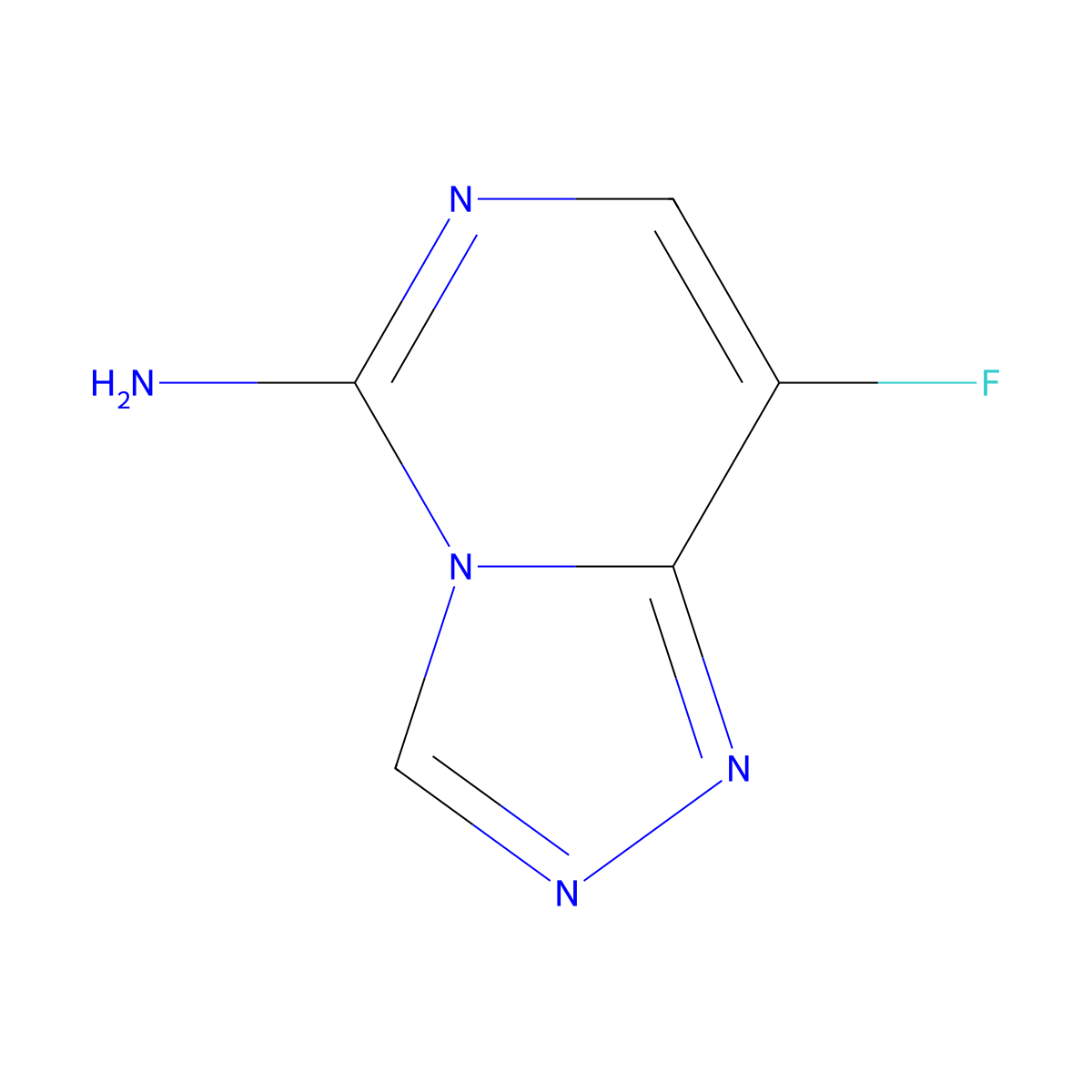 8-Fluoro[1,2,4]triazolo[4,3-c]pyrimidin-5-amine molecular structure, CAS 2096986-18-2