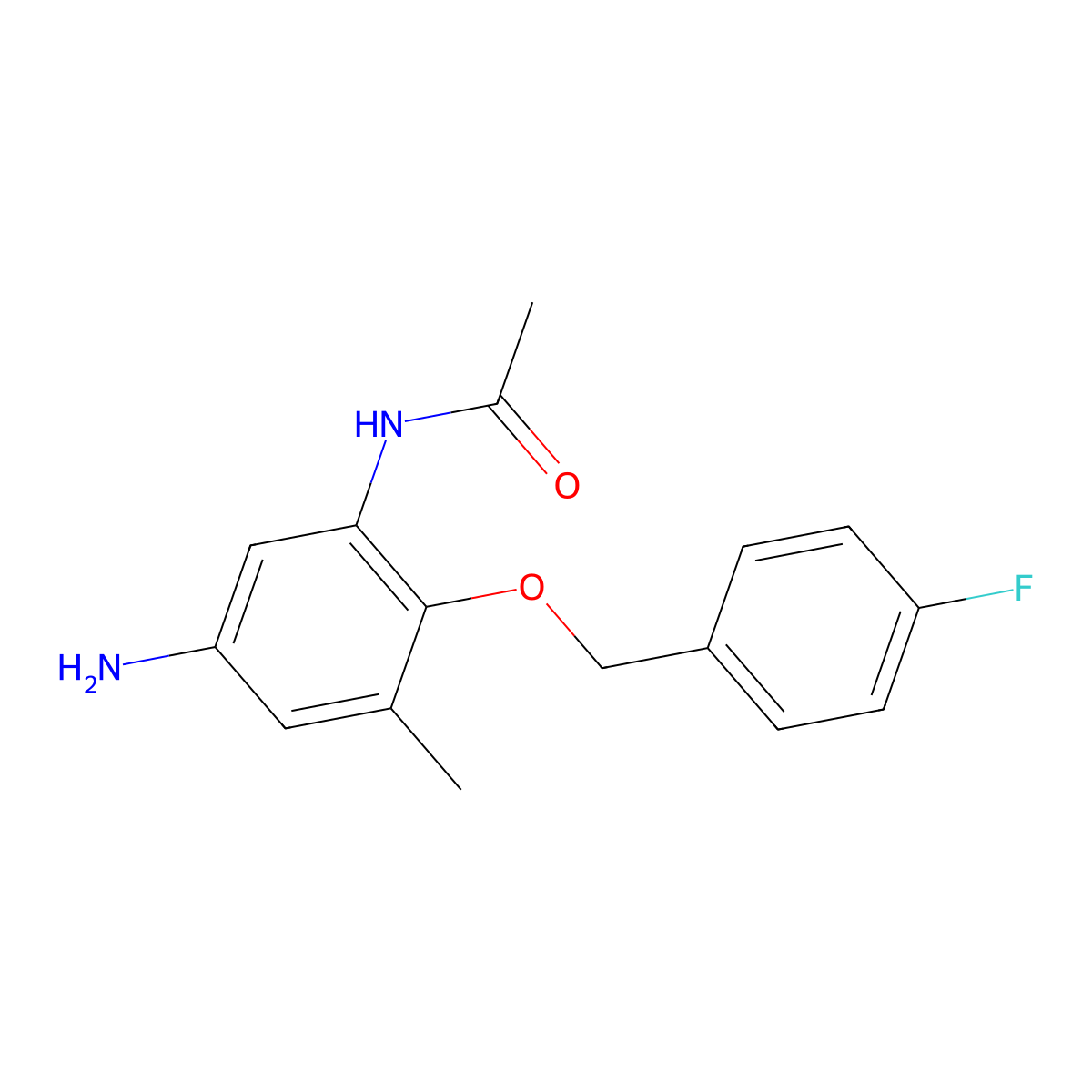 N-{5-amino-2-[(4-fluorobenzyl)oxy]-3-methylphenyl}acetamide molecular structure, CAS 2096986-19-3