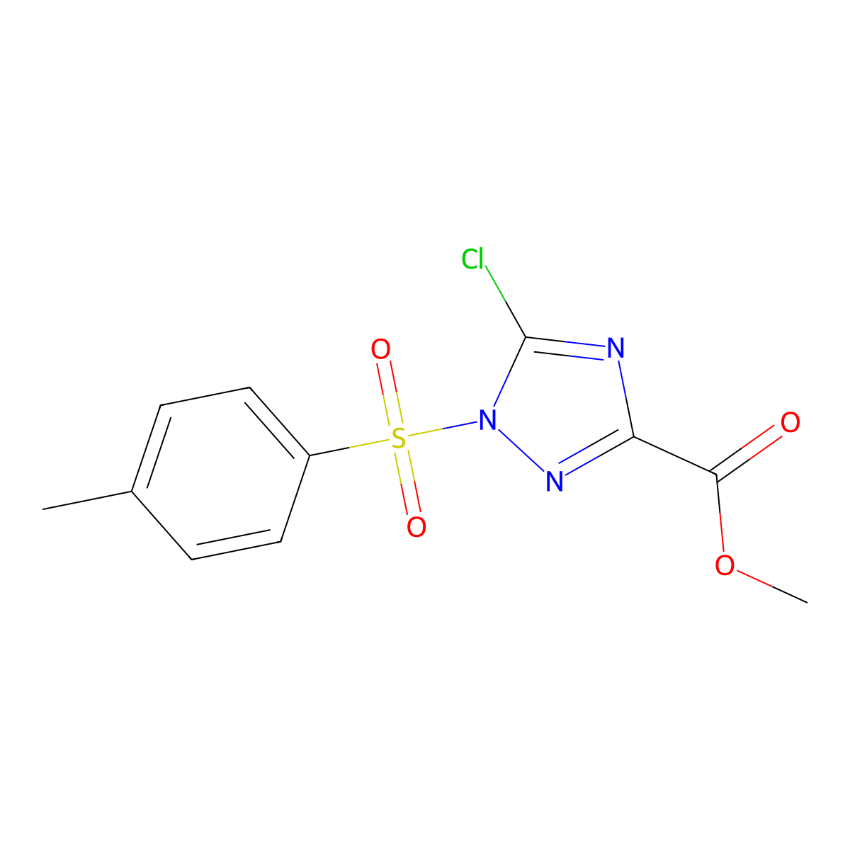 Methyl 5-chloro-1-[(4-methylphenyl)sulfonyl]-1h-1,2,4-triazole-3-carboxylate molecular structure, CAS 2096986-33-1