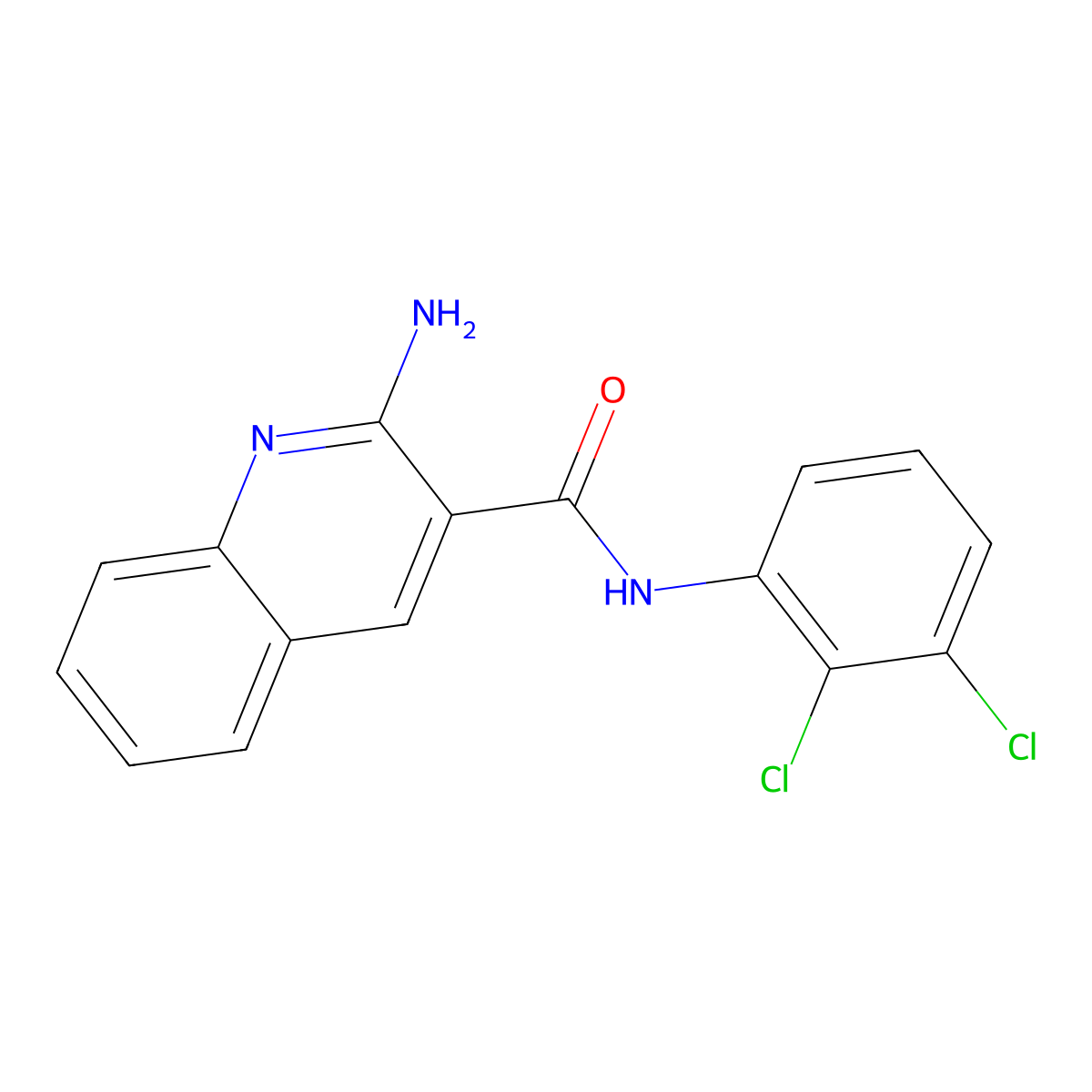 2-amino-N-(2,3-dichlorophenyl)quinoline-3-carboxamide molecular structure, CAS 2096986-35-3