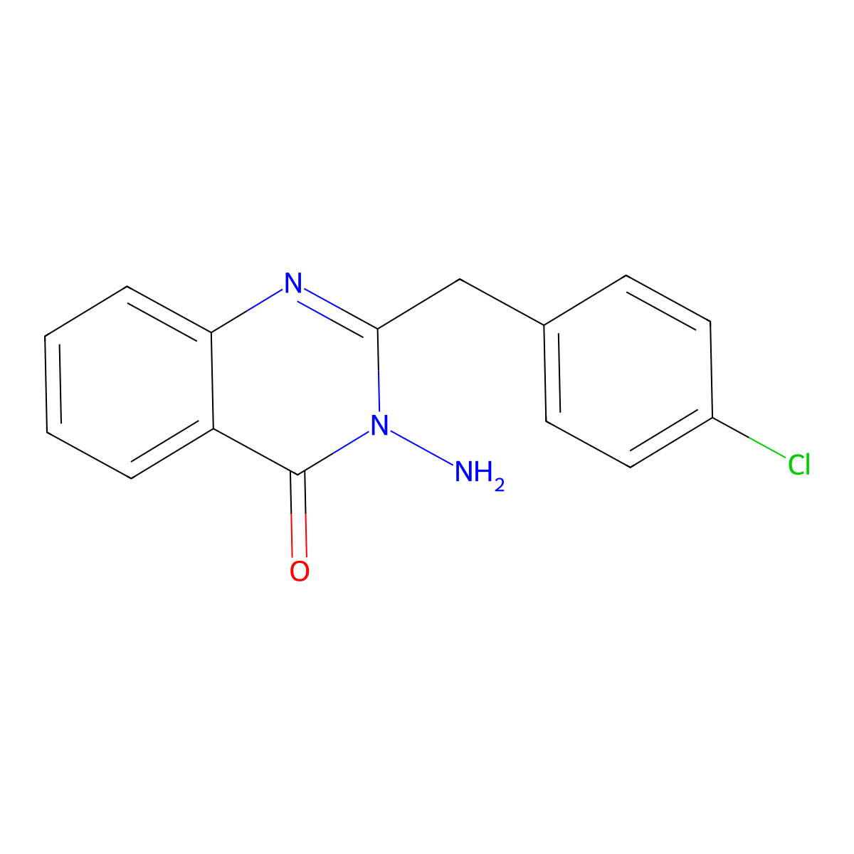 3-amino-2-(4-chlorobenzyl)quinazolin-4(3H)-one molecular structure, CAS 2096986-46-6