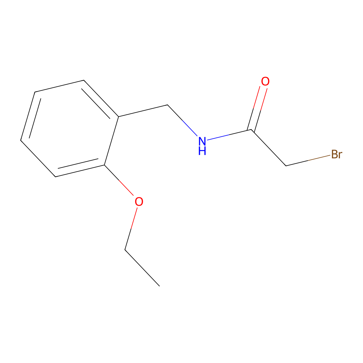 2-Bromo-n-(2-ethoxybenzyl)acetamide molecular structure, CAS 2096986-70-6