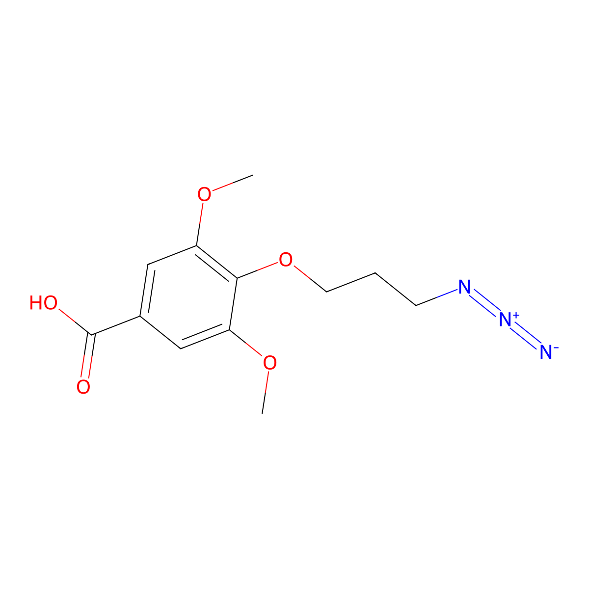 4-(3-Azidopropoxy)-3,5-dimethoxybenzoic acid molecular structure, CAS 2096986-74-0