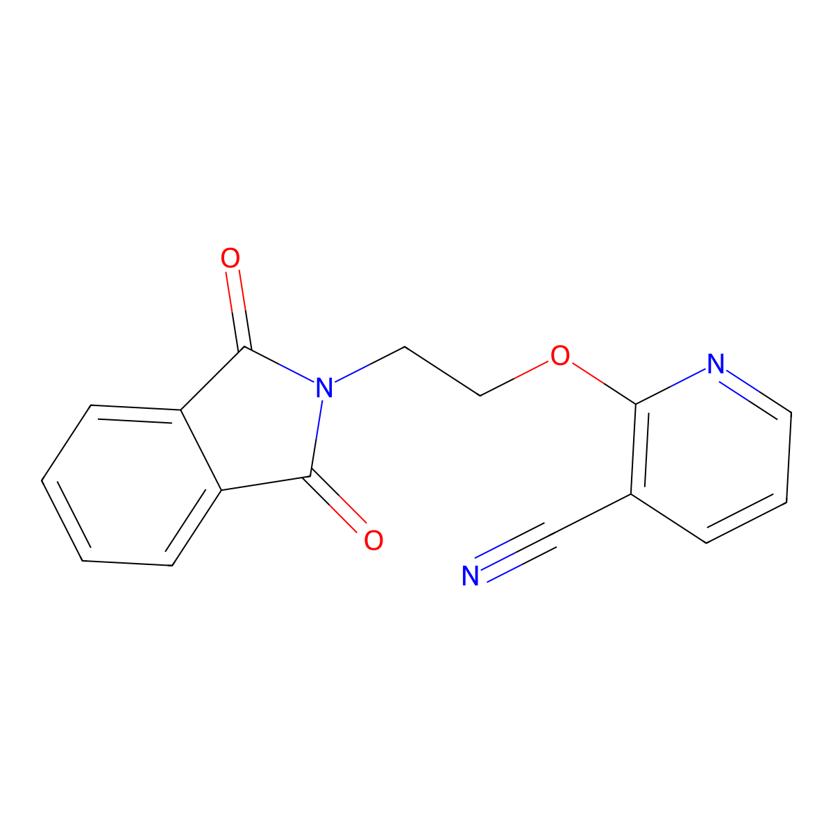 2-[2-(1,3-Dioxo-1,3-dihydro-2h-isoindol-2-yl)ethoxy]nicotinonitrile molecular structure, CAS 2096986-77-3