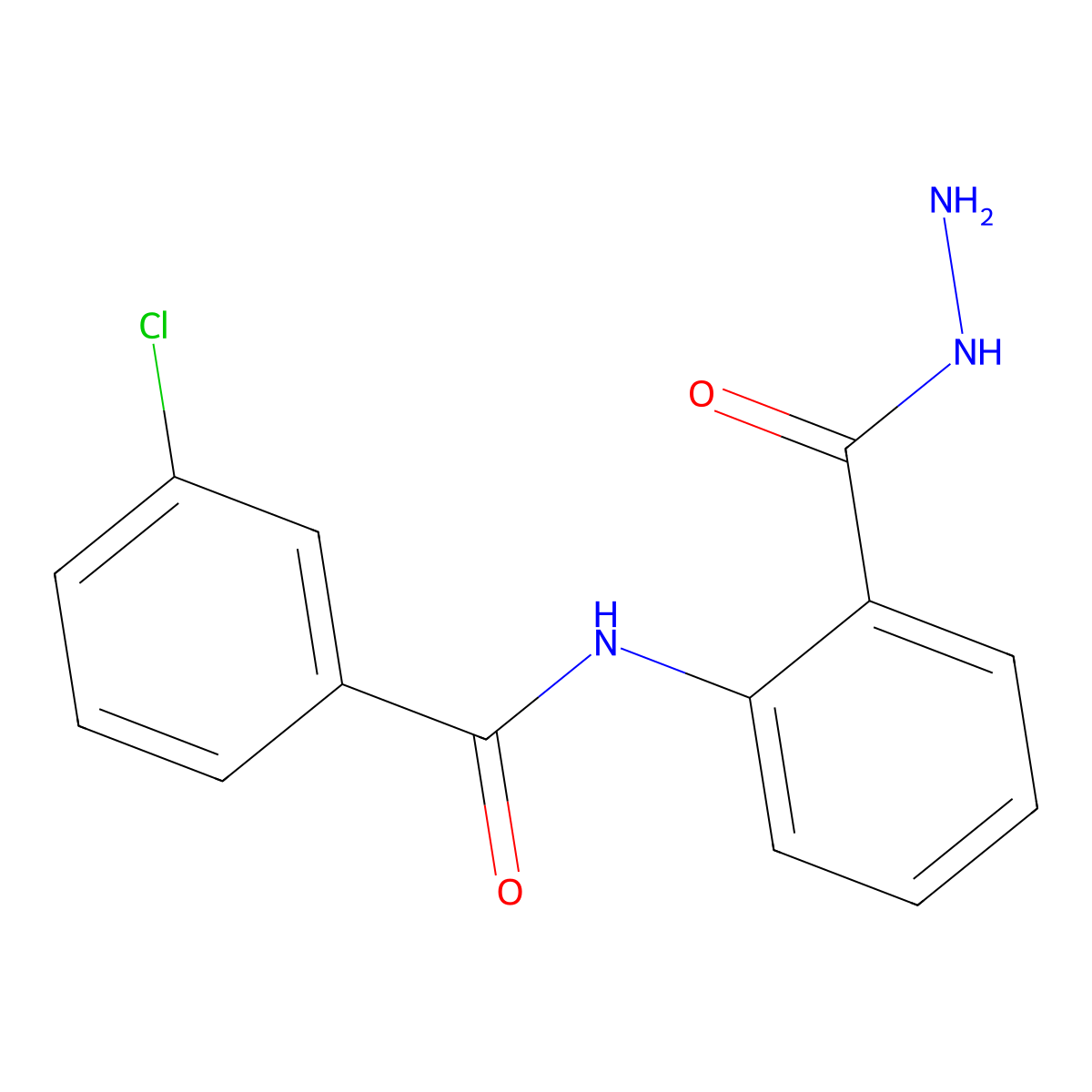 3-chloro-N-[2-(hydrazinylcarbonyl)phenyl]benzamide molecular structure, CAS 2096986-80-8