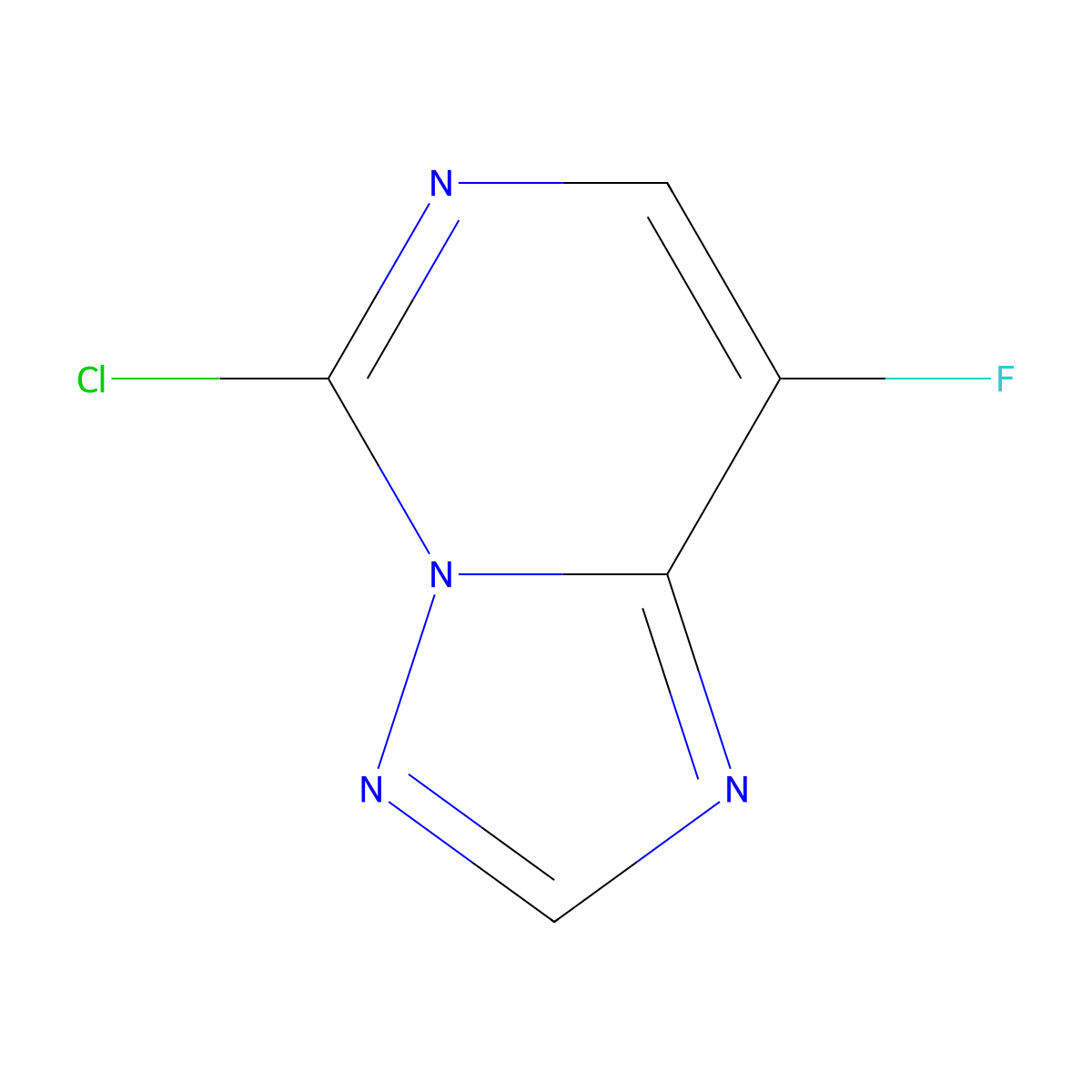 5-Chloro-8-fluoro-[1,2,4]triazolo[1,5-c]pyrimidine molecular structure, CAS 2096987-07-2