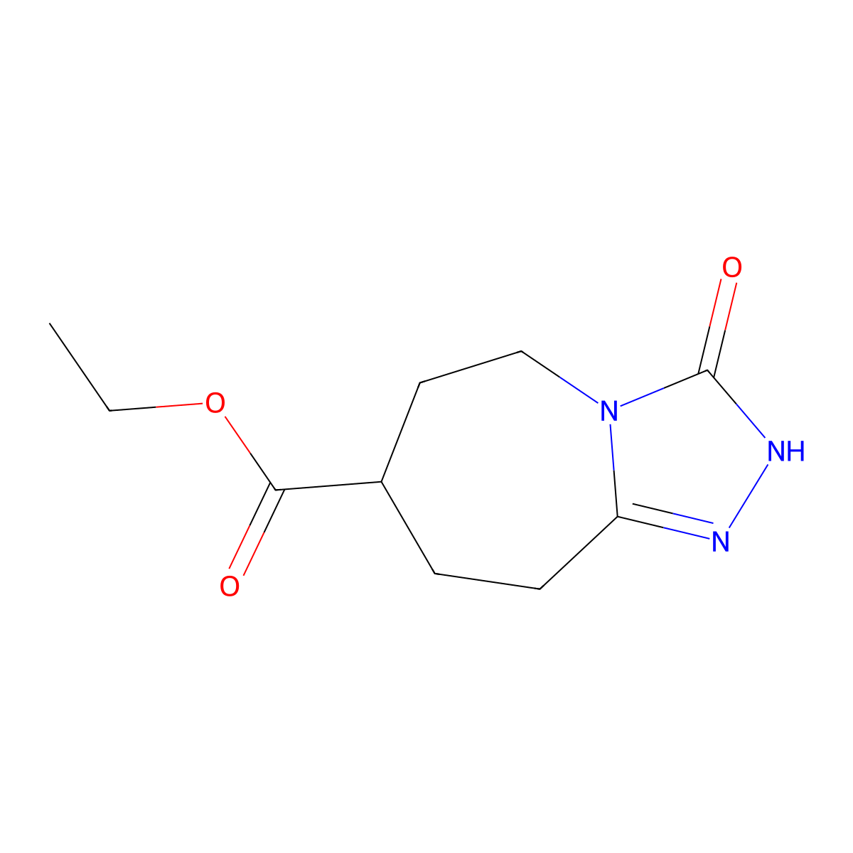 ethyl 3-oxo-2,5,6,7,8,9-hexahydro-3H-[1,2,4]triazolo[4,3-a]azepine-7-carboxylate molecular structure, CAS 2096987-30-1