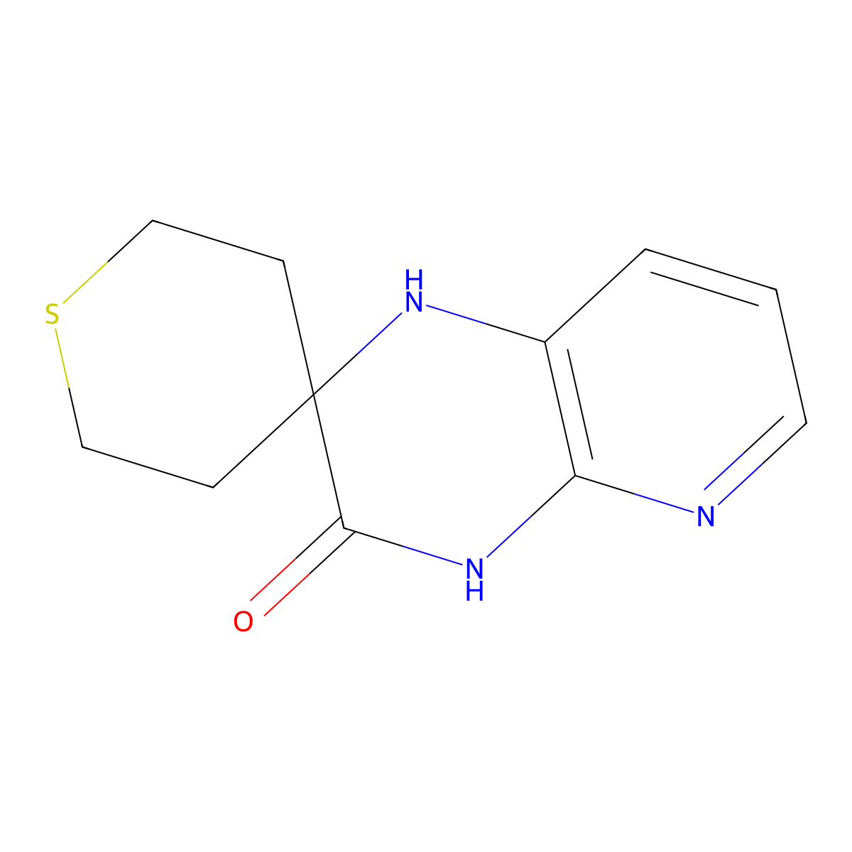 1,2',3',4,5',6'-Hexahydro-3h-spiro[pyrido[2,3-b]pyrazine-2,4'-thiopyran]-3-one molecular structure, CAS 2096987-77-6