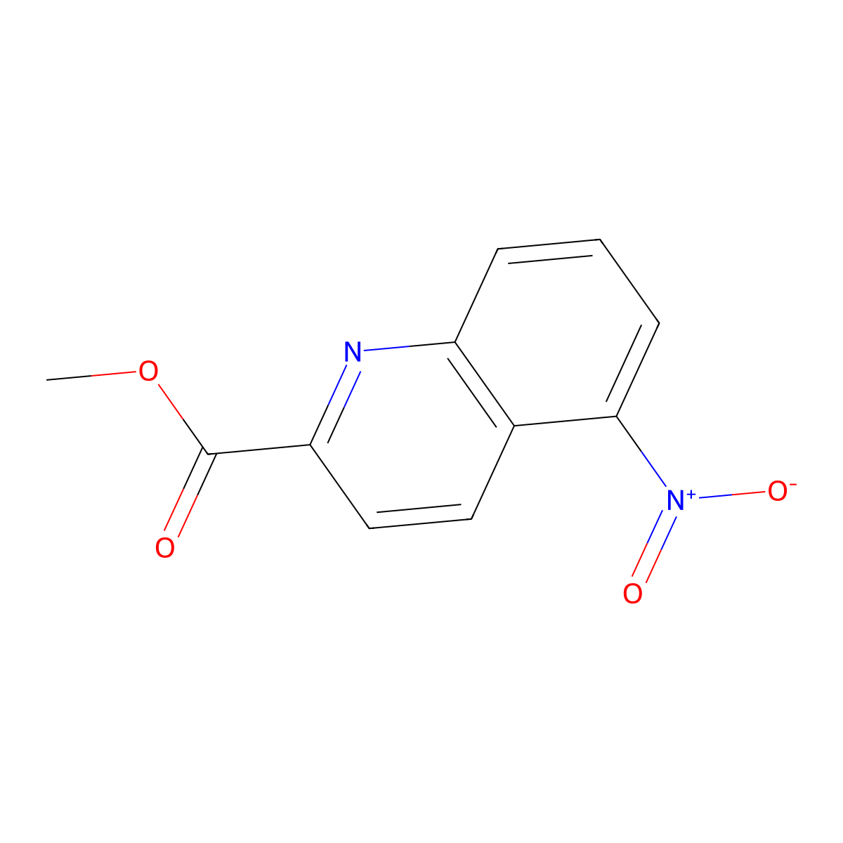 Methyl 5-nitroquinoline-2-carboxylate molecular structure, CAS 2096987-90-3