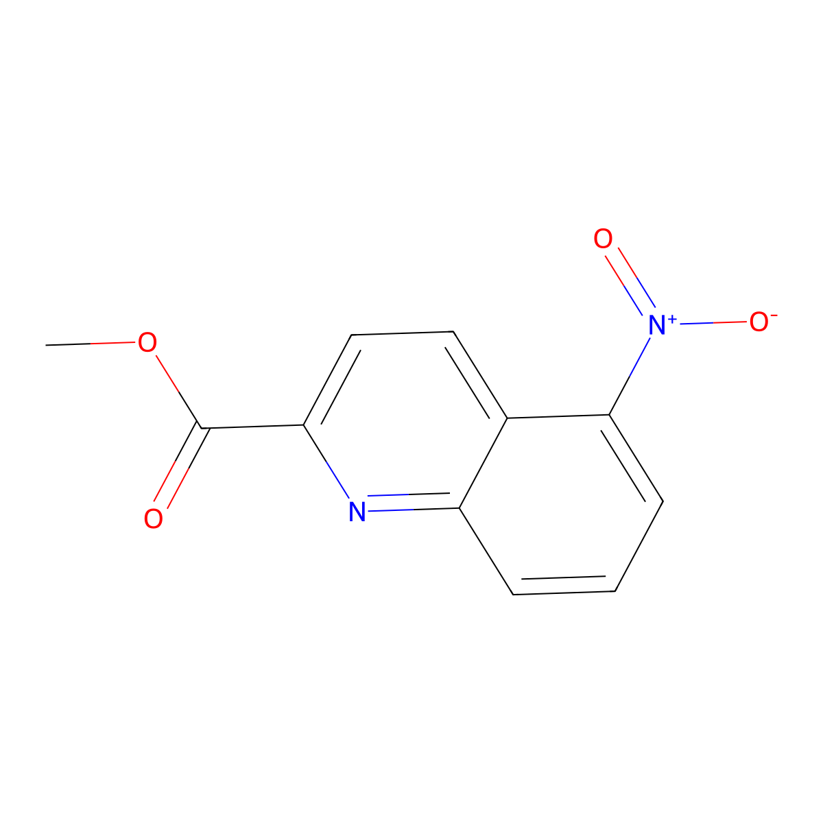 Methyl 5-nitroquinoline-2-carboxylate molecular structure, CAS 2096987-90-3