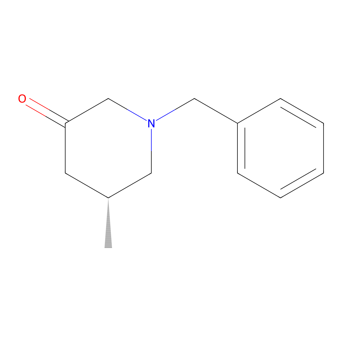 (R)-1-benzyl-5-methylpiperidin-3-one molecular structure, CAS 2096989-53-4