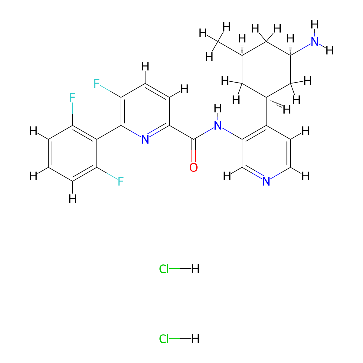 (1S,3R,5R)-PIM447 dihydrochloride molecular structure, CAS 2096989-57-8