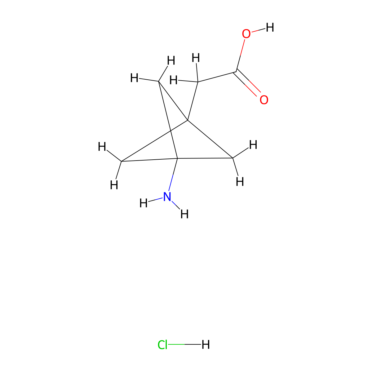 2-(3-Aminobicyclo[1.1.1]pentan-1-yl)acetic acid hydrochloride molecular structure, CAS 2096992-16-2