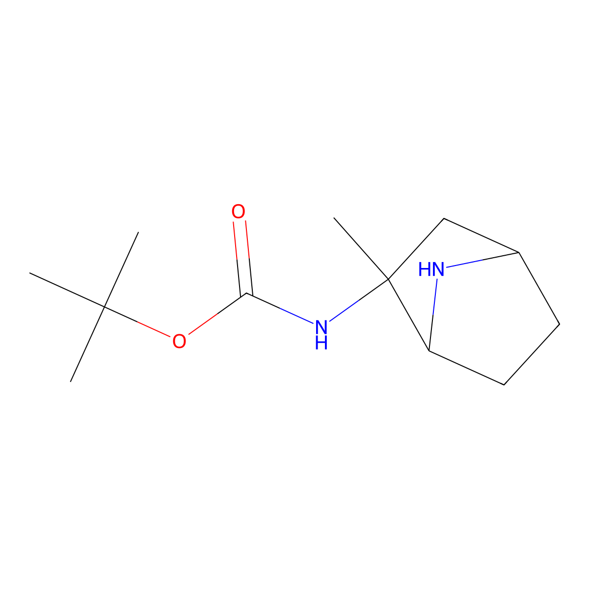tert-butyl N-{2-methyl-7-azabicyclo[2.2.1]heptan-2-yl}carbamate molecular structure, CAS 2096992-25-3