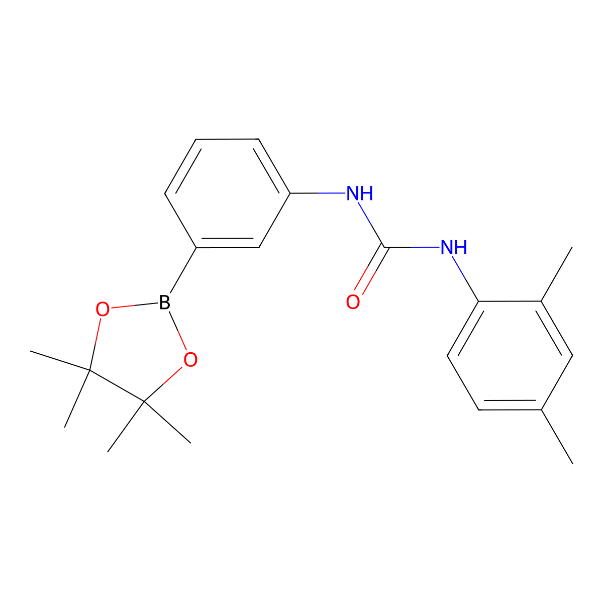 1-(2,4-Dimethylphenyl)-3-[3-(tetramethyl-1,3,2-dioxaborolan-2-yl)phenyl]urea molecular structure, CAS 2096994-84-0
