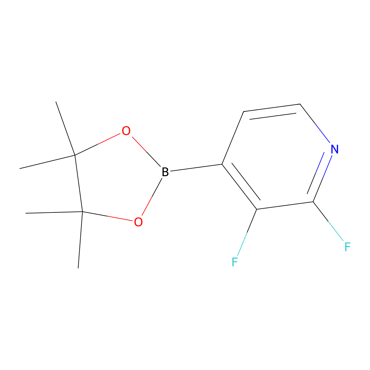 2,3-Difluoro-4-(4,4,5,5-tetramethyl-1,3,2-dioxaborolan-2-yl)pyridine molecular structure, CAS 2096996-99-3