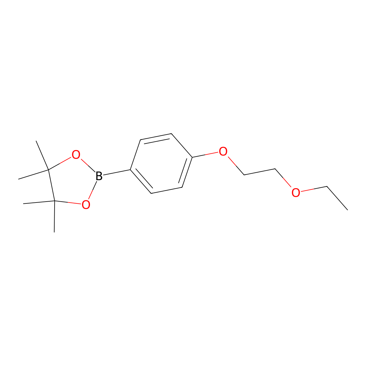 2-[4-(2-Ethoxyethoxy)phenyl]-4,4,5,5-tetramethyl-1,3,2-dioxaborolane molecular structure, CAS 2096997-06-5