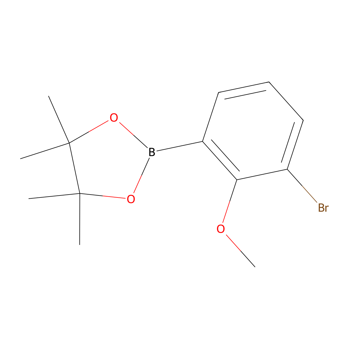 2-(3-Bromo-2-methoxyphenyl)-4,4,5,5-tetramethyl-1,3,2-dioxaborolane molecular structure, CAS 2096997-23-6