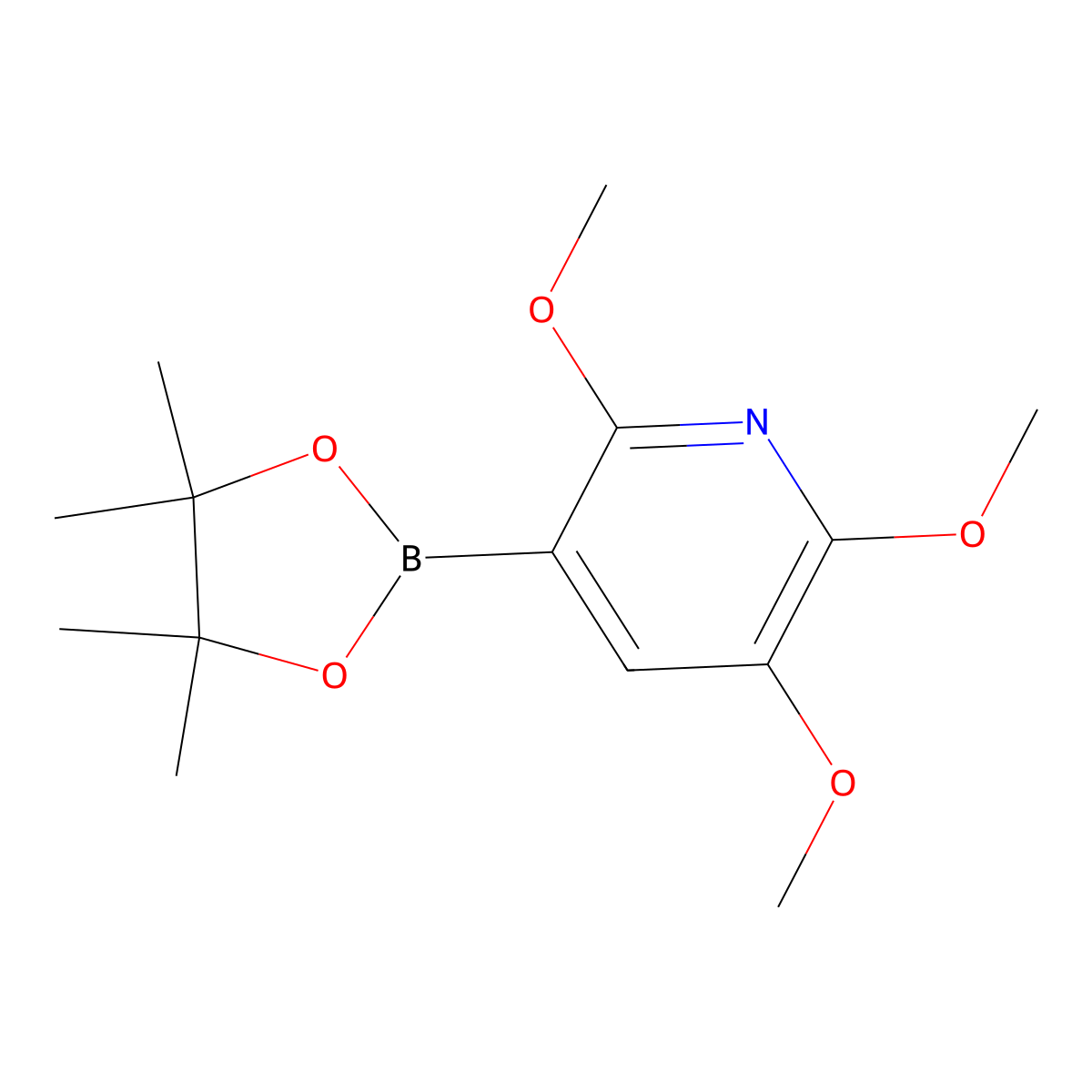 2,3,6-Trimethoxy-5-(4,4,5,5-tetramethyl-1,3,2-dioxaborolan-2-yl)pyridine molecular structure, CAS 2096997-24-7