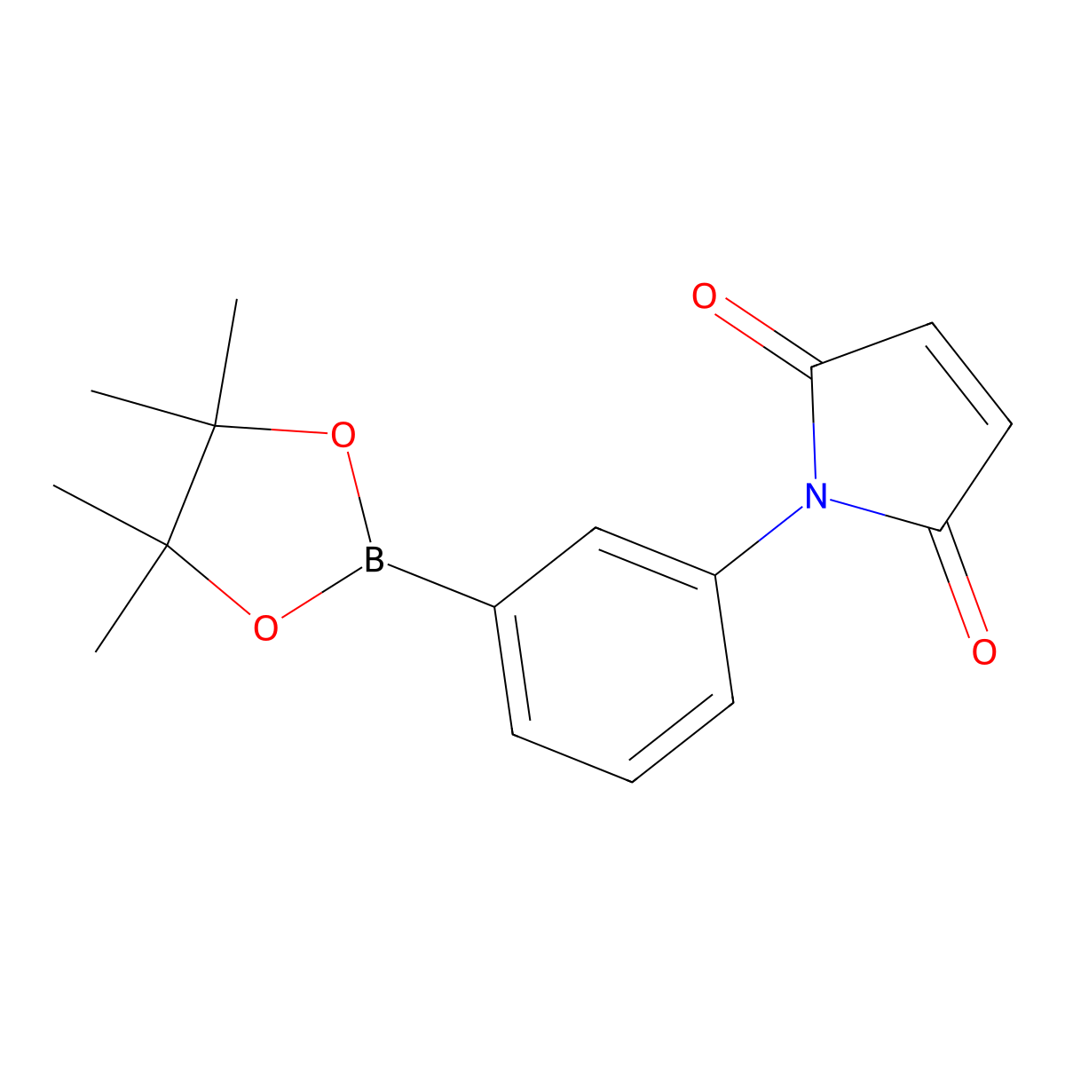 1-(3-(4,4,5,5-tetramethyl-1,3,2-dioxaborolan-2-yl)phenyl)-1H-pyrrole-2,5-dione molecular structure, CAS 2096998-42-2