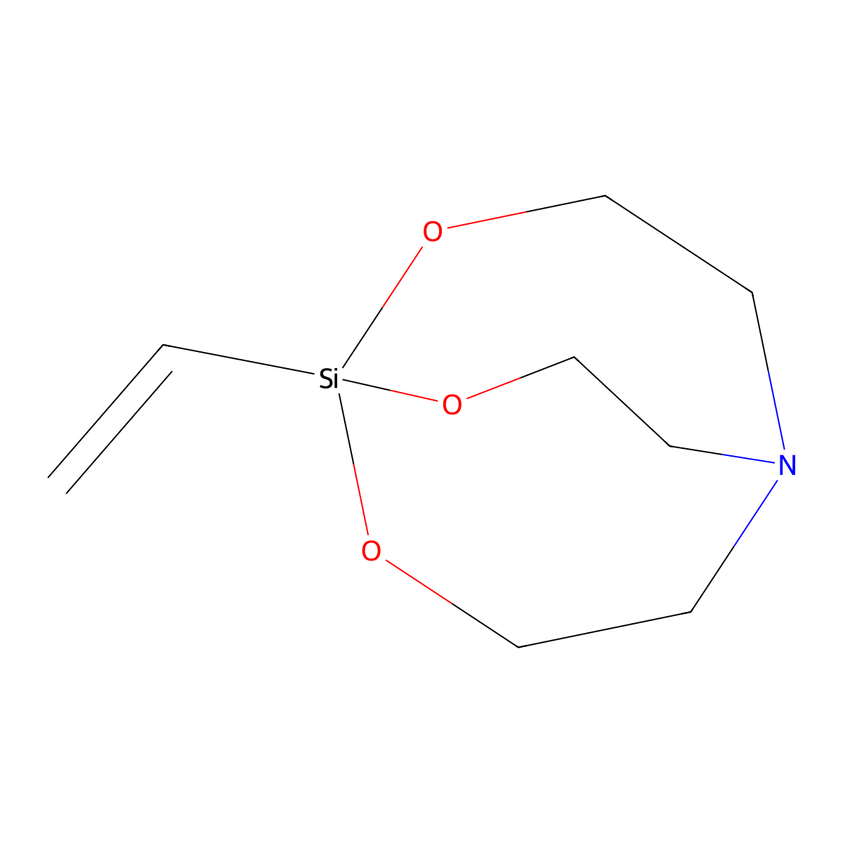 2,8,9-Trioxa-5-aza-1-silabicyclo(3.3.3)undecane, 1-ethenyl- molecular structure, CAS 2097-18-9