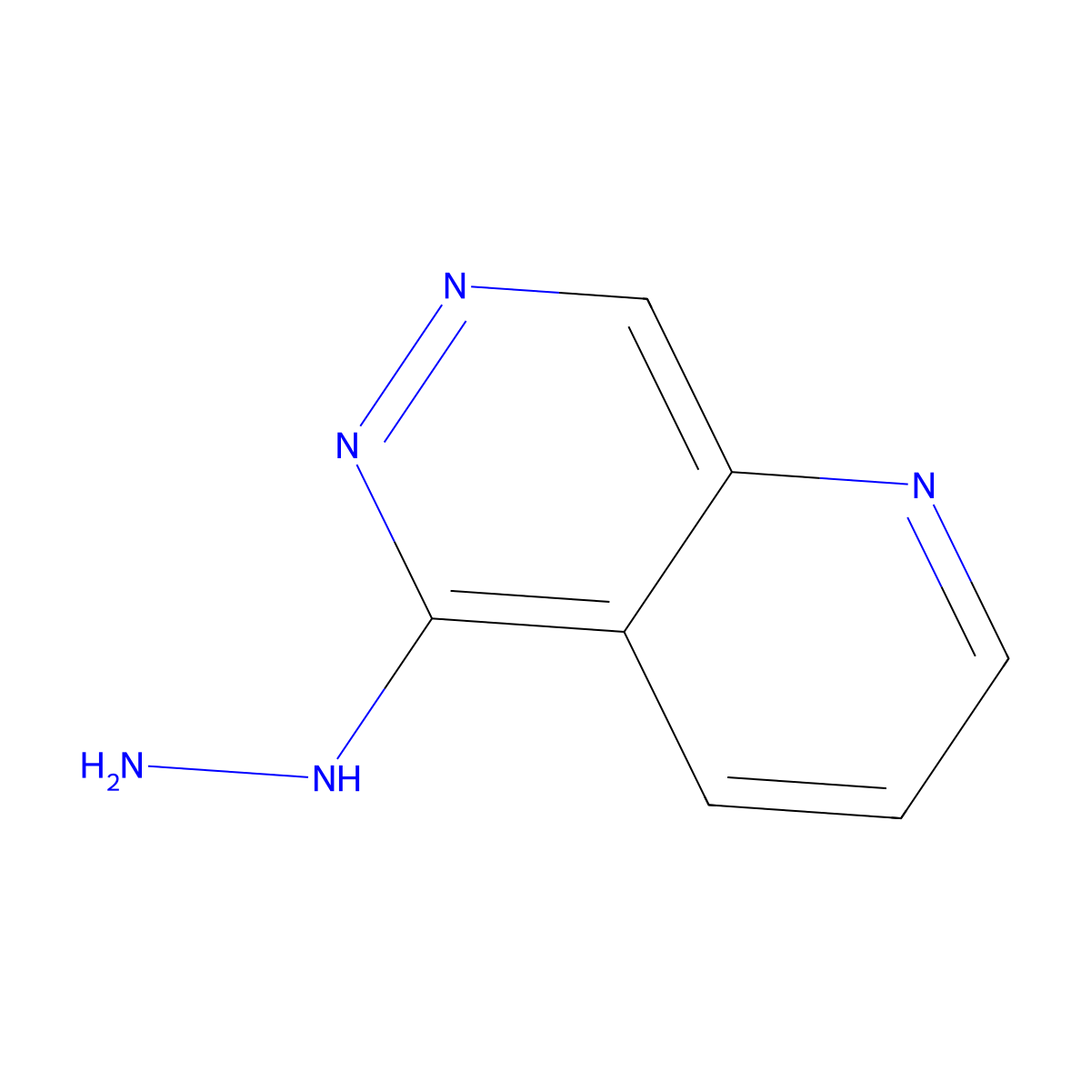 Pyrido(2,3-d)pyridazin-5(6H)-one hydrazone molecular structure, CAS 20970-16-5