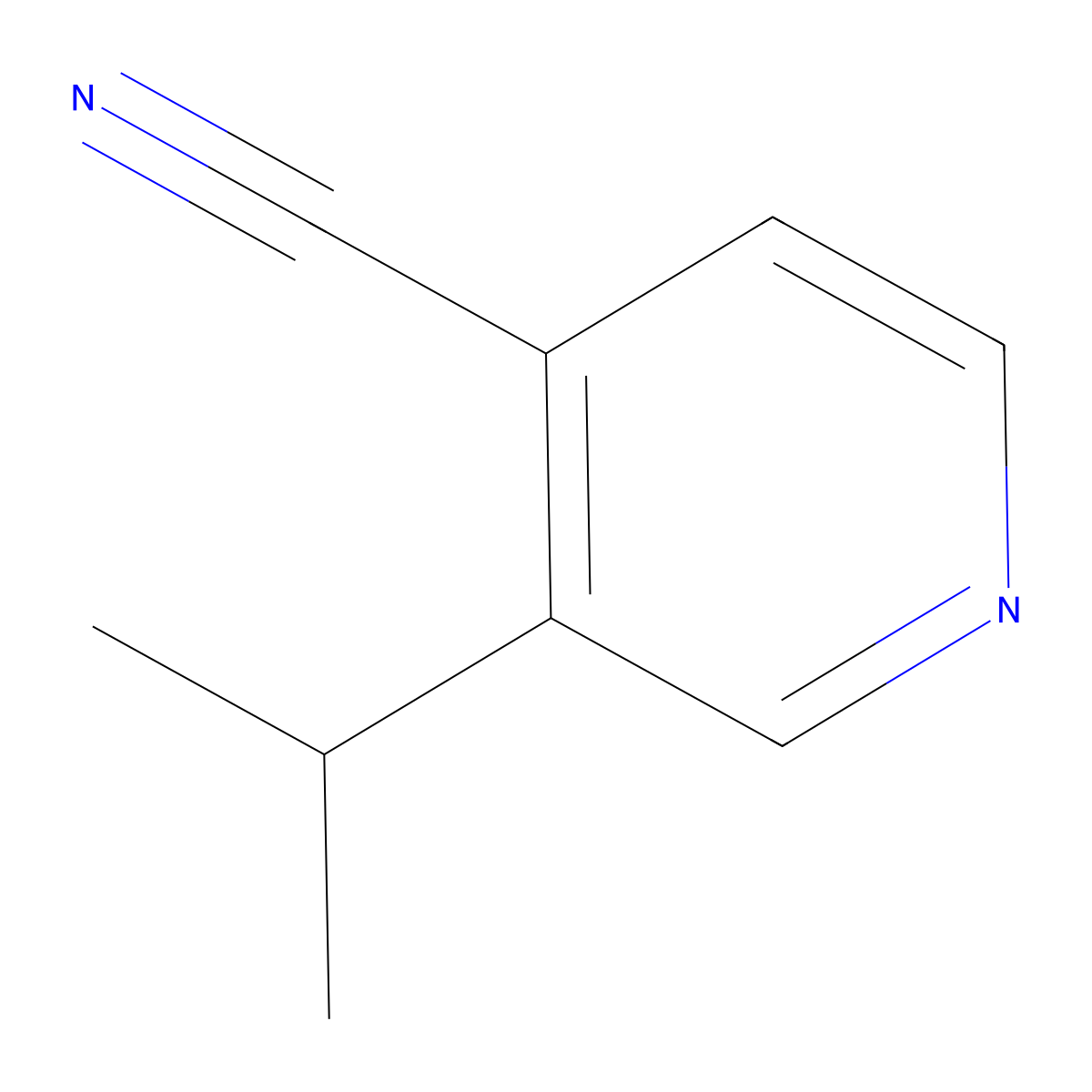 3-Isopropylisonicotinonitrile molecular structure, CAS 20970-82-5