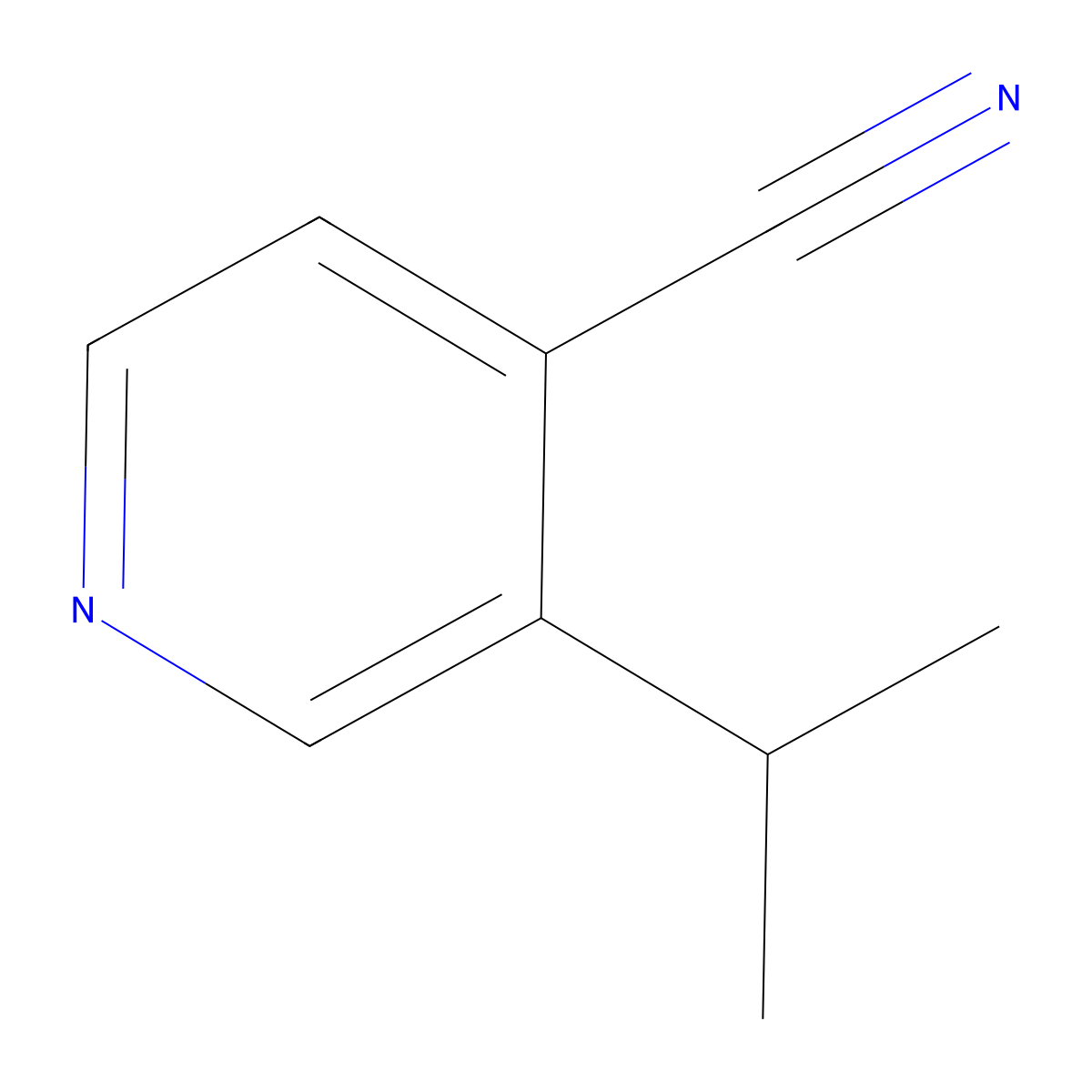 3-Isopropylisonicotinonitrile molecular structure, CAS 20970-82-5