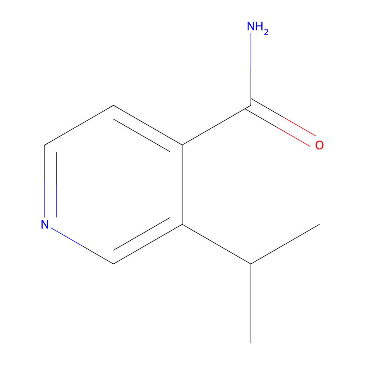 3-Isopropylisonicotinamide molecular structure, CAS 20970-85-8